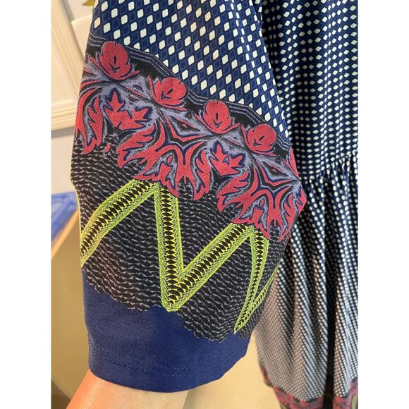 East Adeline Size 3X Boho Kimono Momen's Sleeve Midi Dress V-Neck - Picture 6 of 16